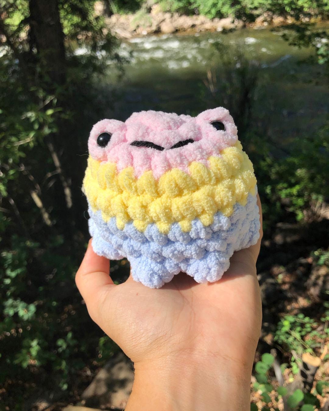 Pride Frog Crochet Plushie