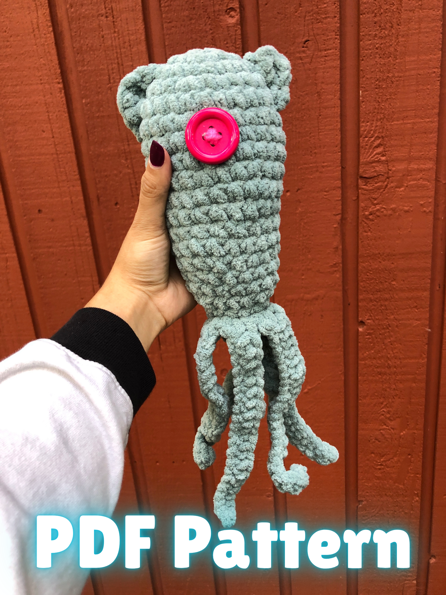 Spooky Button Cat Squid - Beginner Crochet Pattern PDF