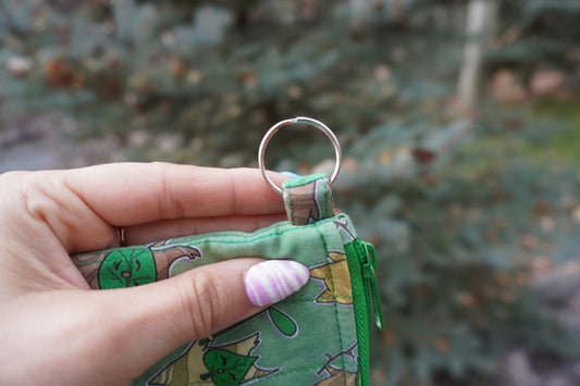 Video Game-Inspired Forest Spirit Quilted Card Wallet