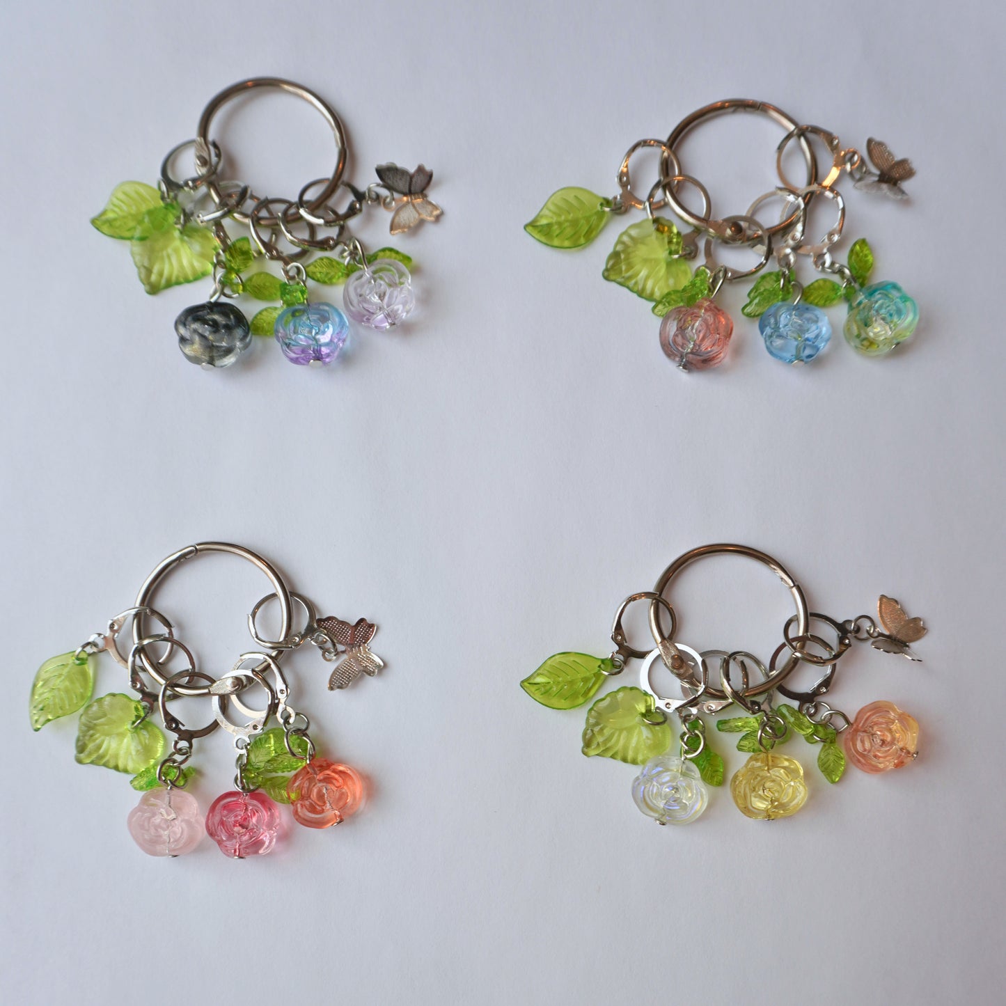 Fairycore Spring Stitch Marker Set - Flower Themed Stitch Markers for Crochet, Knitting