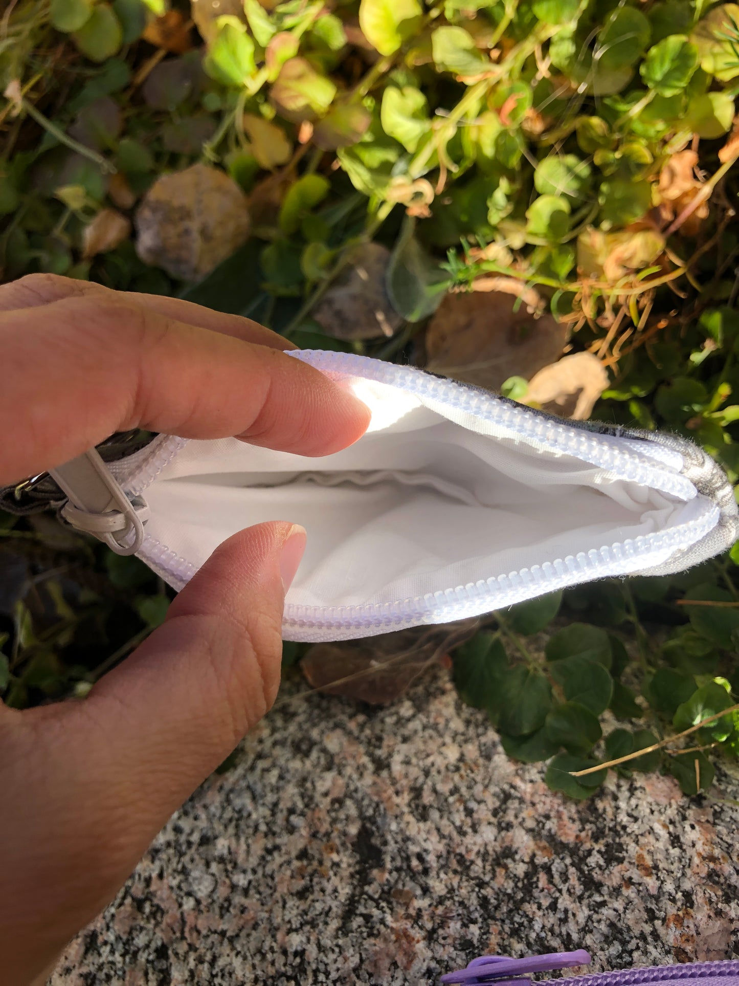 Grey and White Floral Quilted Card Wallet