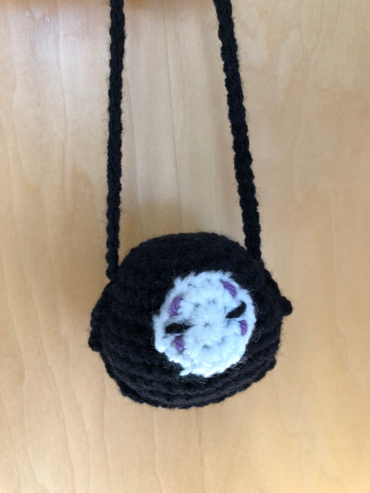 Anime-Inspired Faceless Spirit Crochet Car Buddy