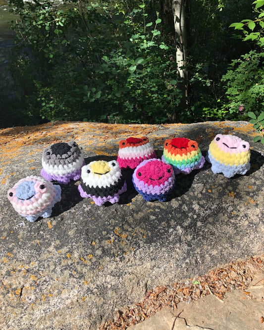Pride Frog Crochet Plushie