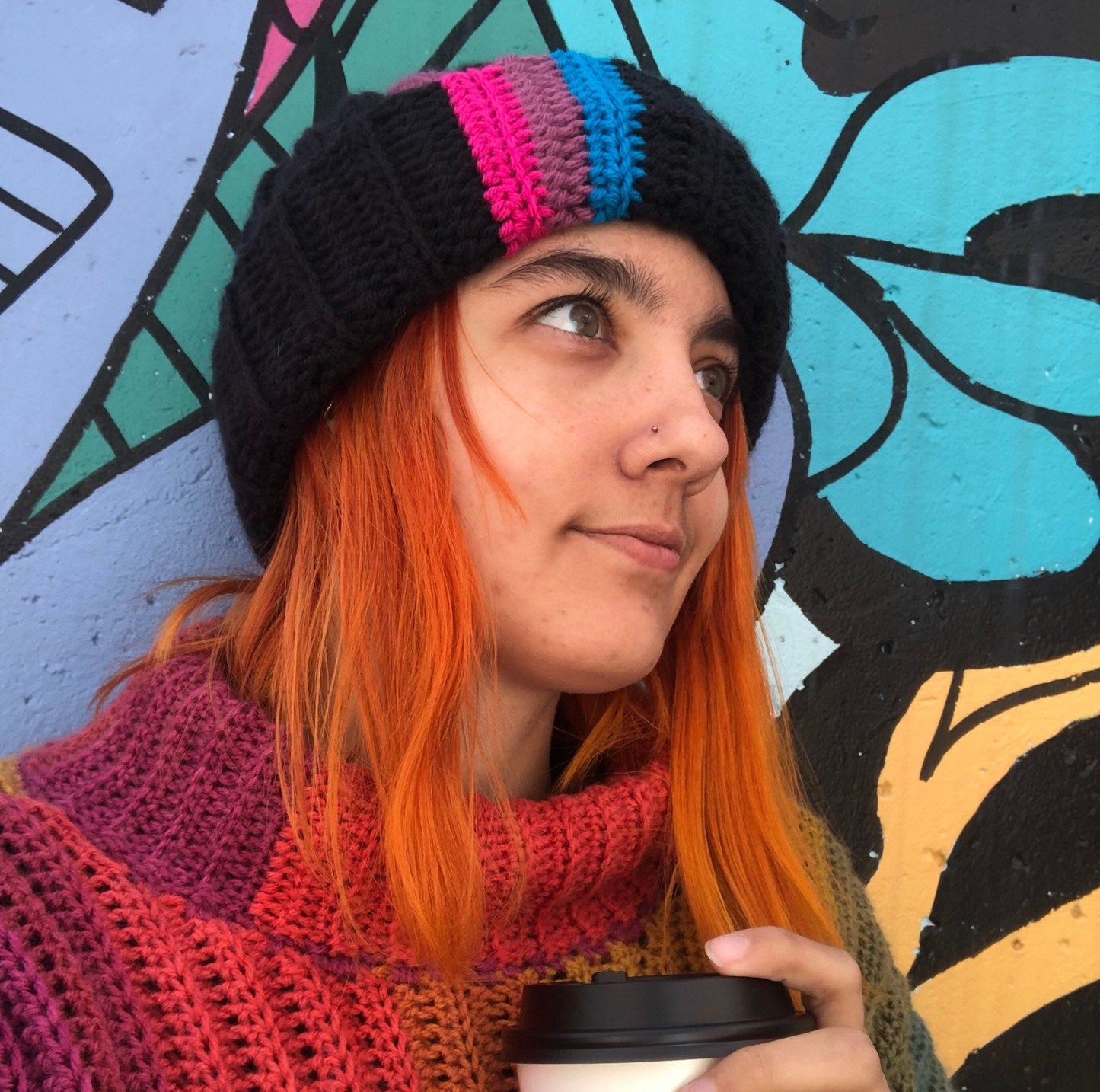 Handmade Crochet Pride Beanie - Customizable LGBTQ+ Hat