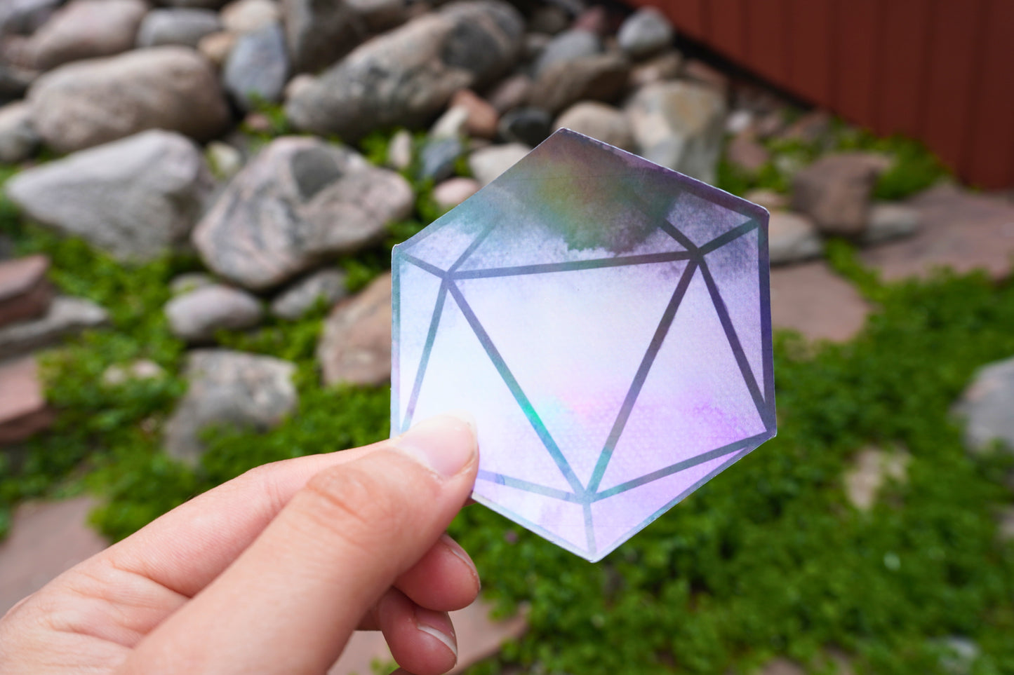 Watercolor Pride D20 Sticker