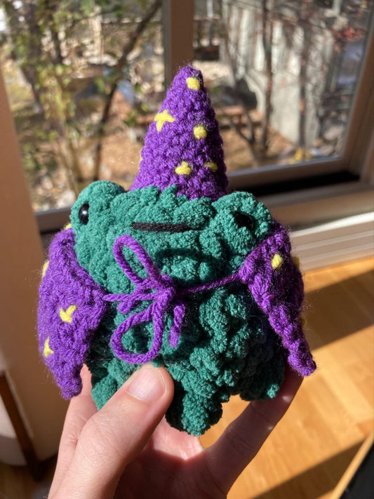 Wizard Frog Crochet Plushie