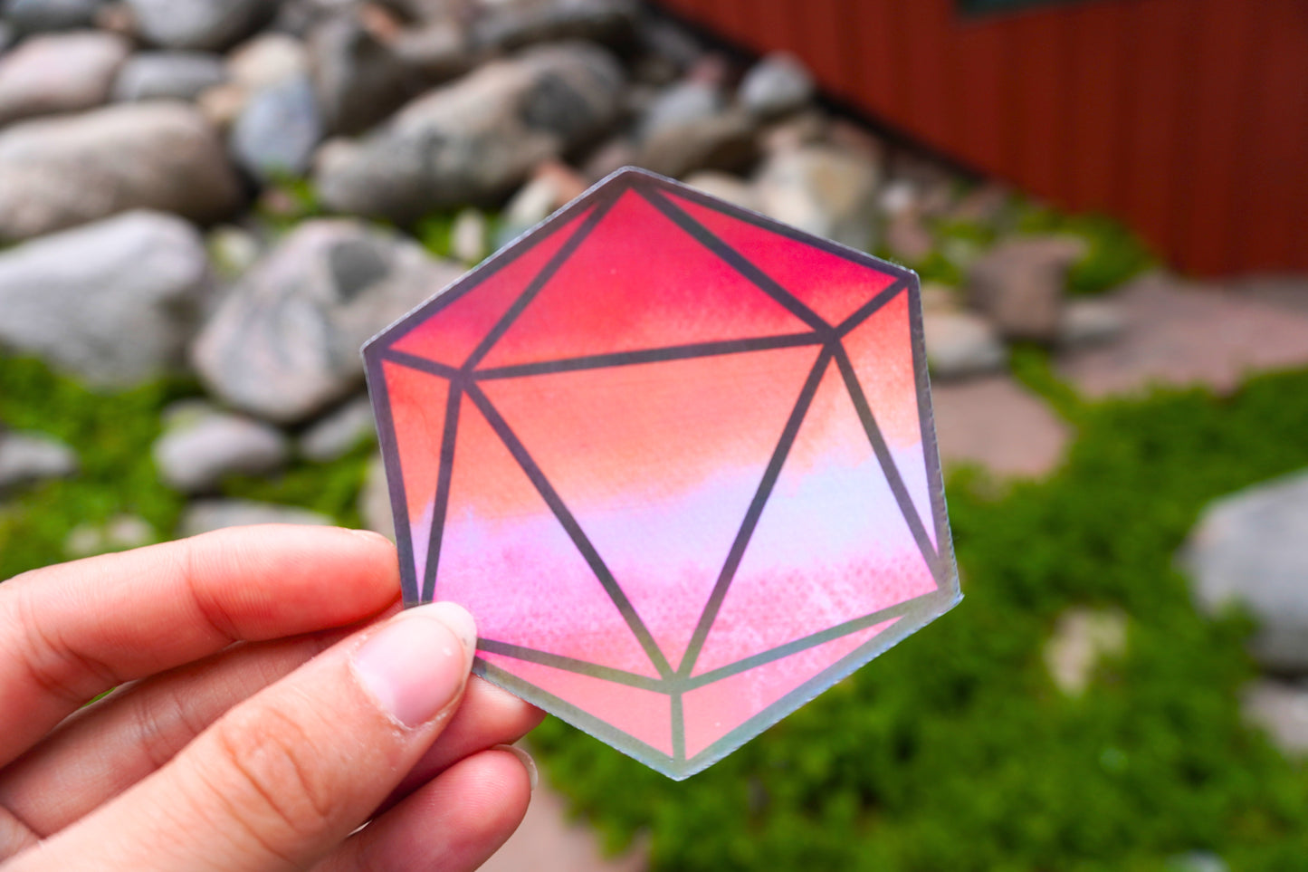 Watercolor Pride D20 Sticker