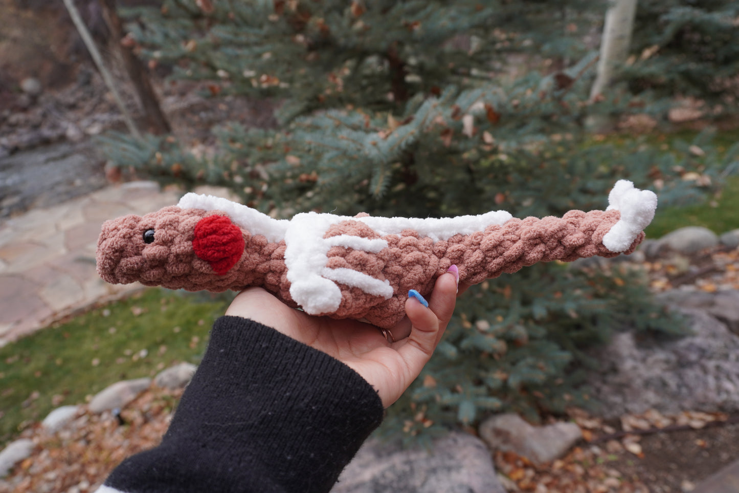 Crochet Gingerbread Dragon Plushie