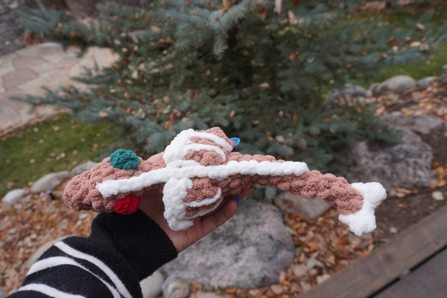 Crochet Gingerbread Dragon Plushie