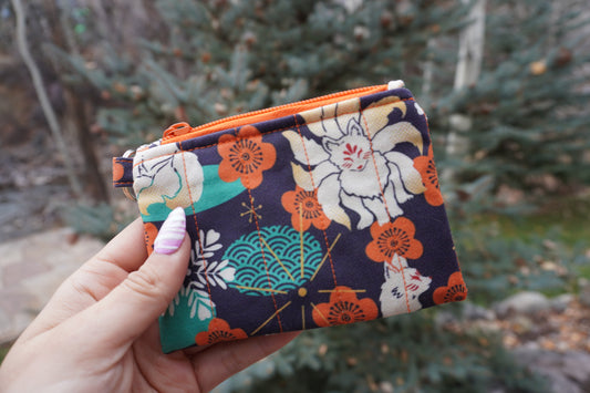 Frosty Kitsune Quilted Card Wallet
