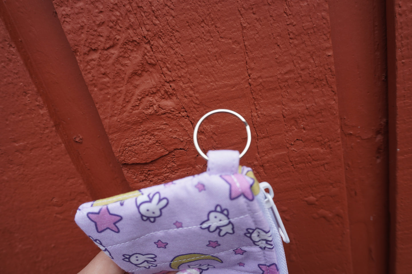 Anime-Inspired Celestial Guardian Quilted Card Wallet