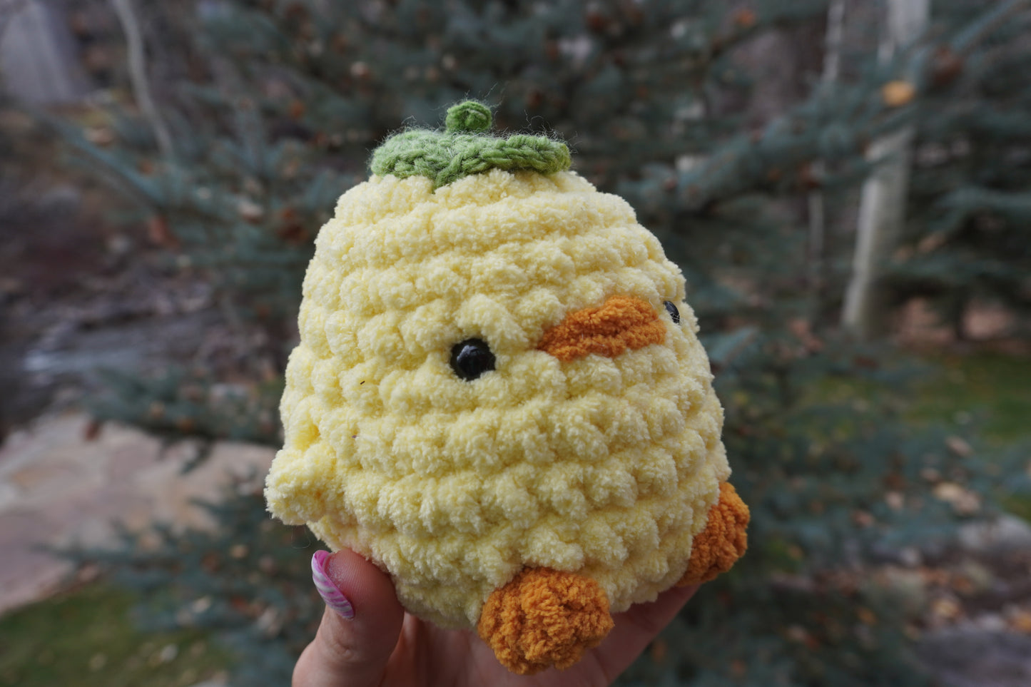 Anime-Inspired Spa Duck Spirit Crochet Plushie