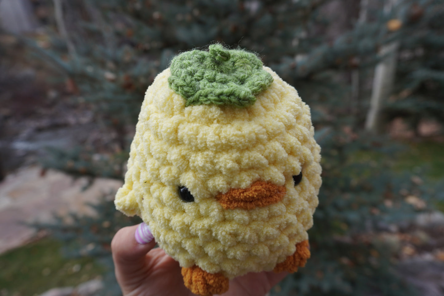 Anime-Inspired Spa Duck Spirit Crochet Plushie