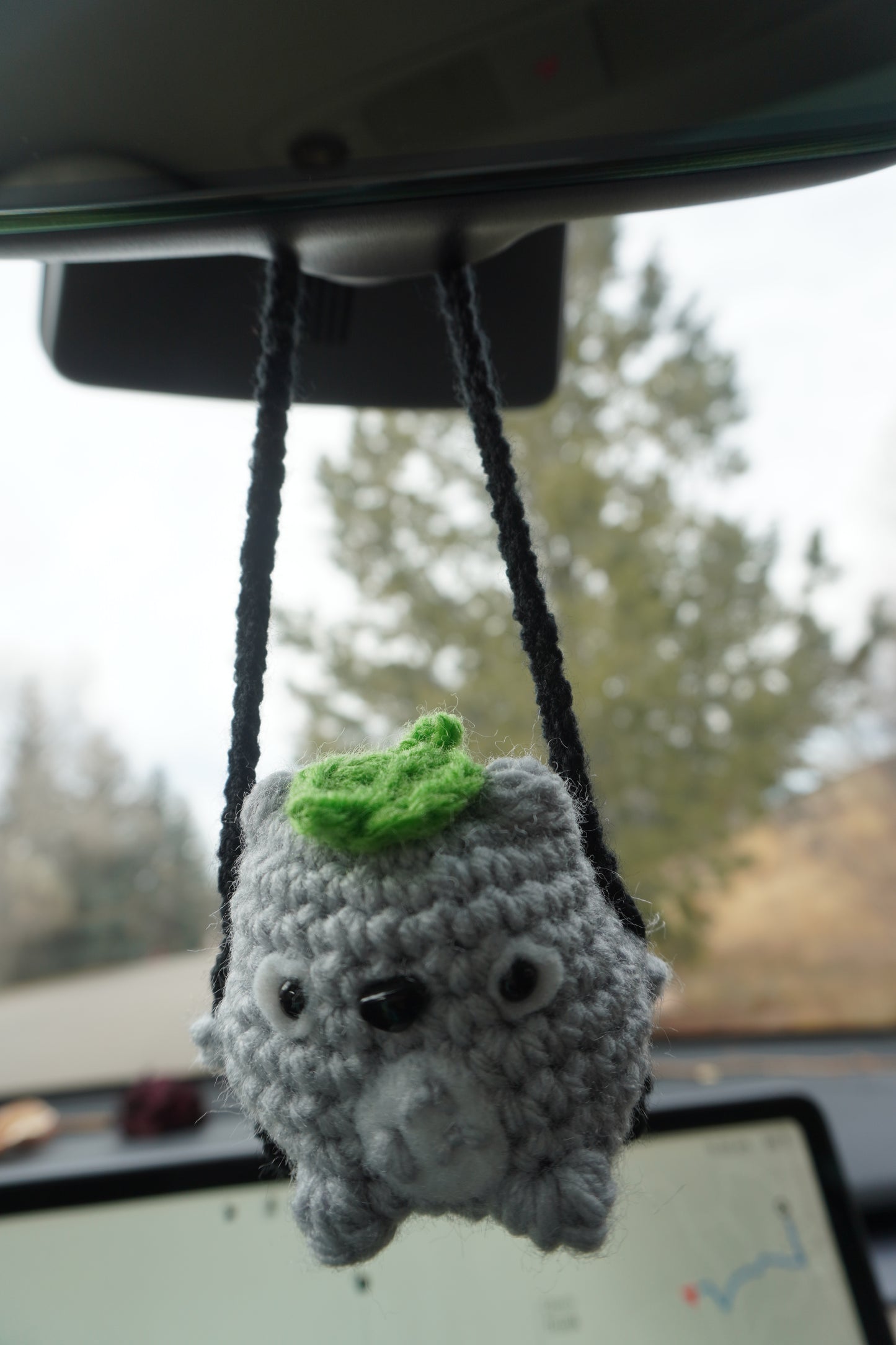 Anime-Inspired Forest Guardian Crochet Car Buddy