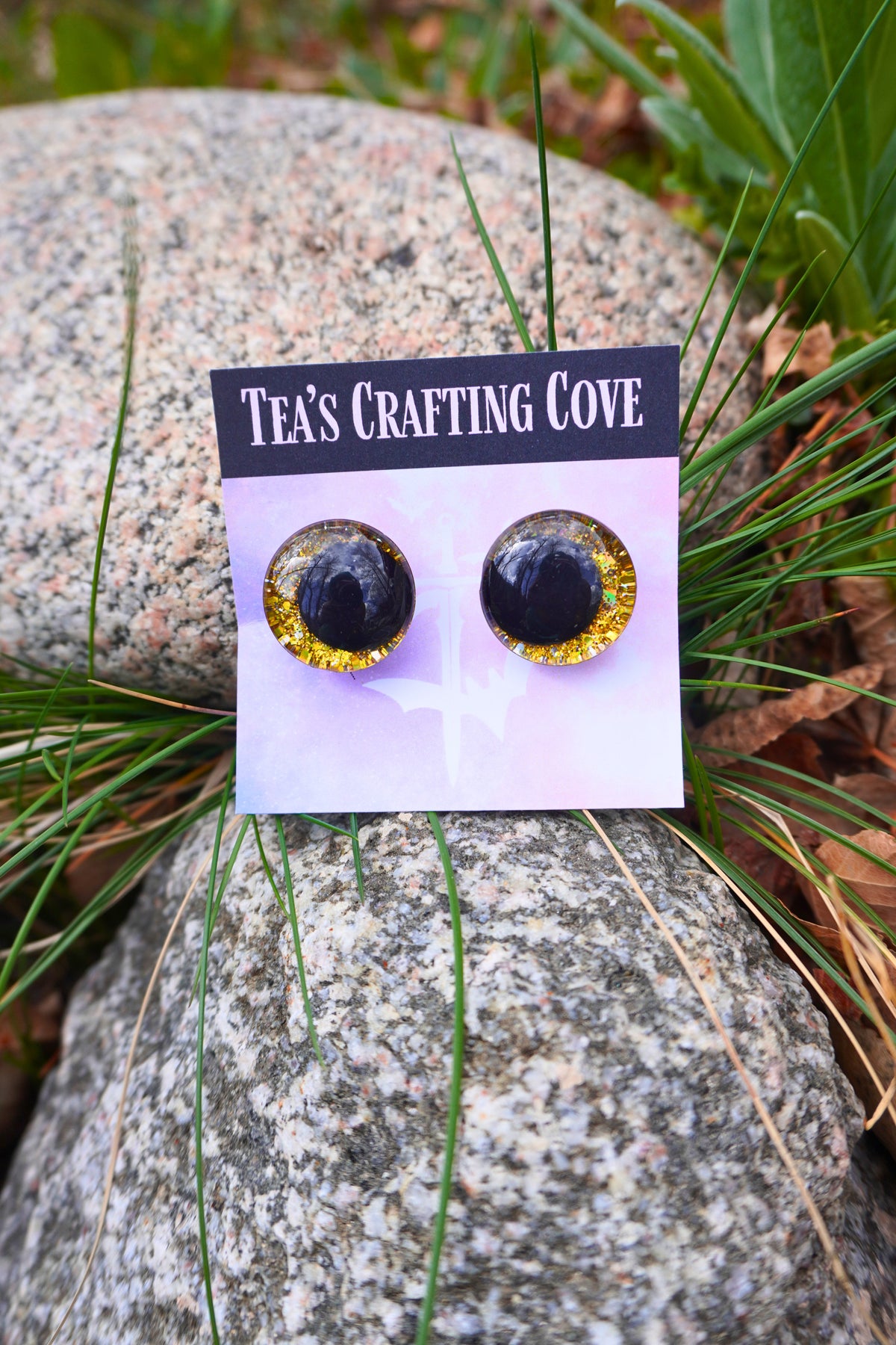 Hand Painted Glitter Safety Eyes With Black Pupil 25mm for Crochet, Knit, Sewing