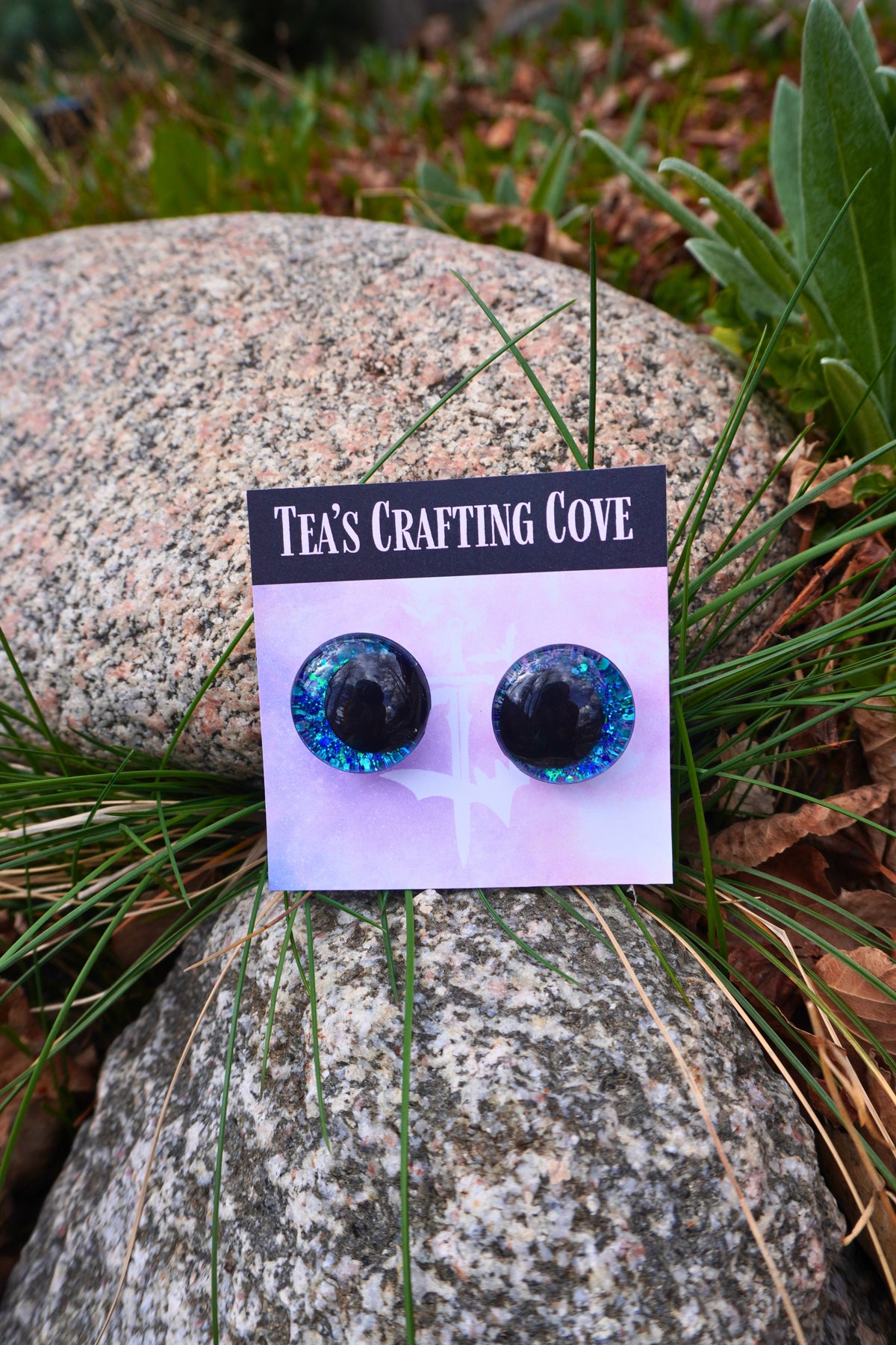 Hand Painted Glitter Safety Eyes With Black Pupil 25mm for Crochet, Knit, Sewing