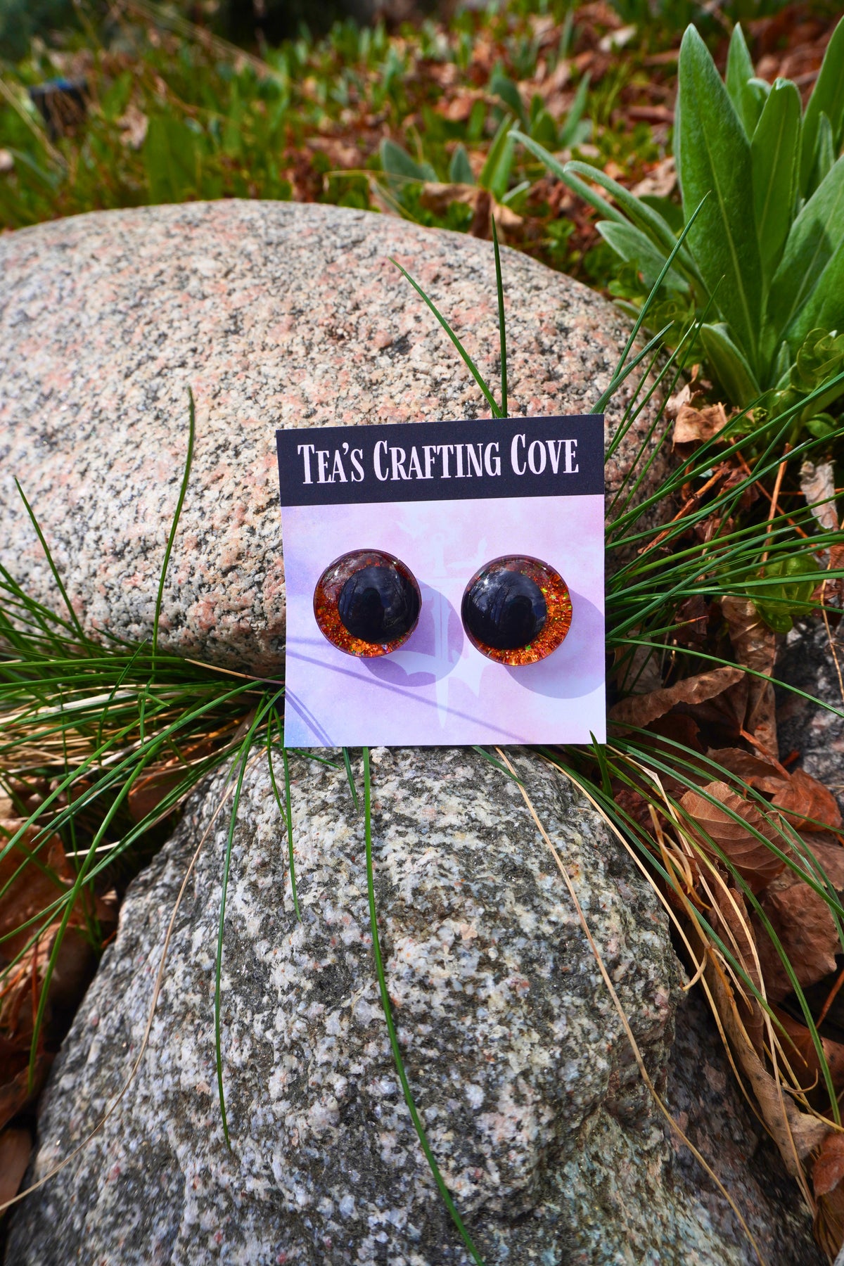 Hand Painted Glitter Safety Eyes With Black Pupil 25mm for Crochet, Knit, Sewing