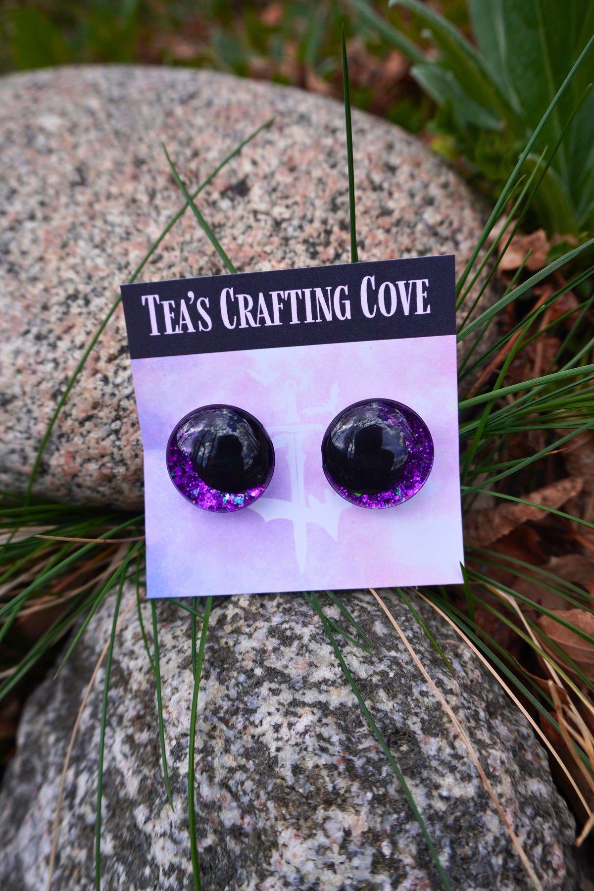 Hand Painted Glitter Safety Eyes With Black Pupil 25mm for Crochet, Knit, Sewing