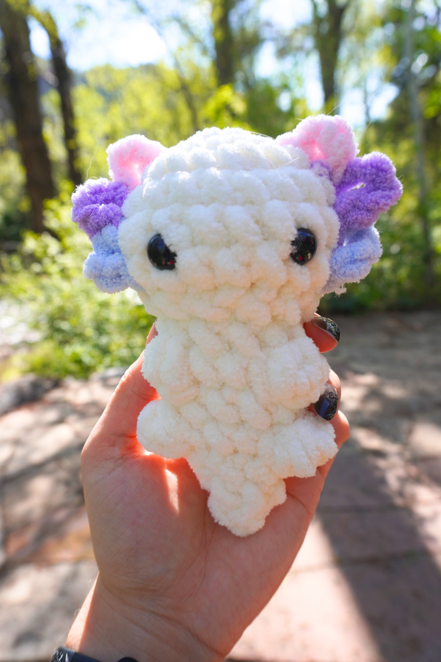 Handmade Crochet Pride Axolotl Amigurumi Plushie