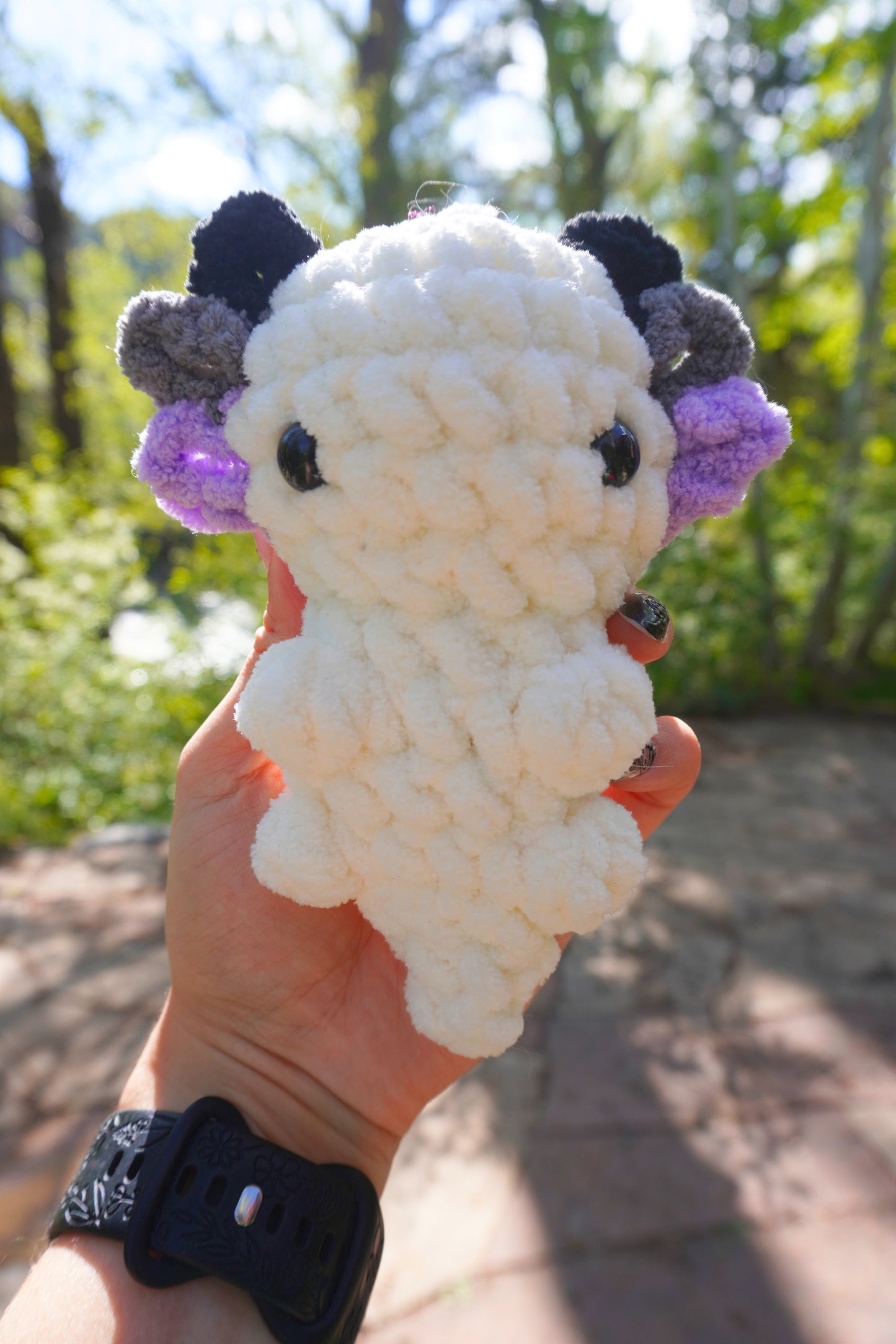 Handmade Crochet Pride Axolotl Amigurumi Plushie