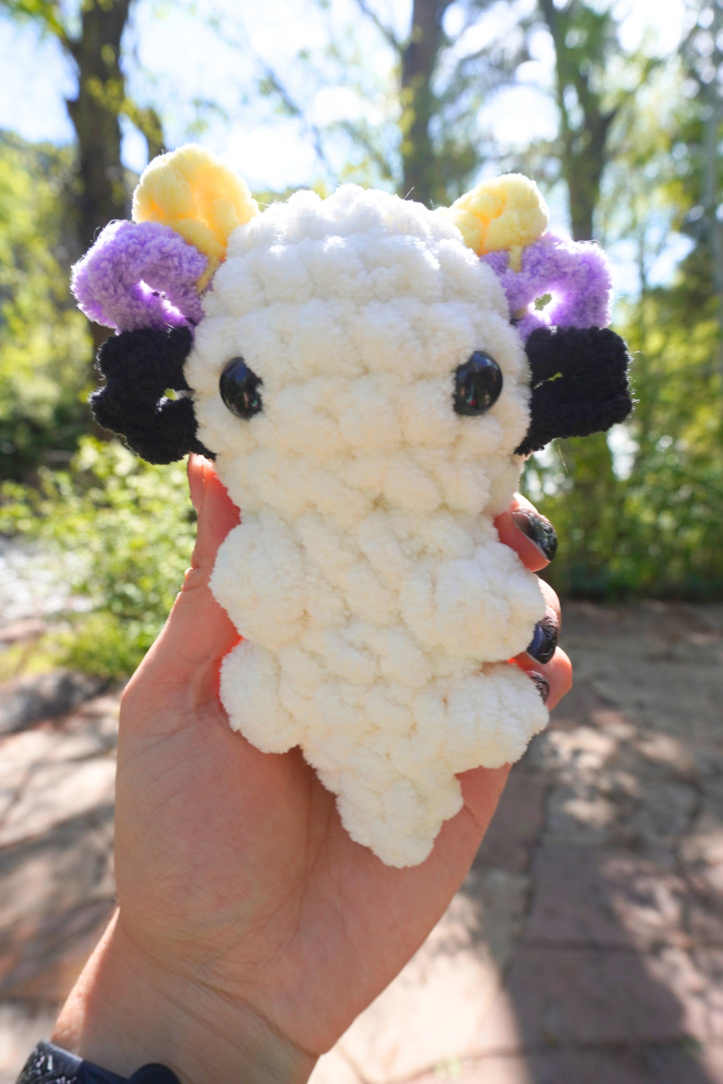 Handmade Crochet Pride Axolotl Amigurumi Plushie