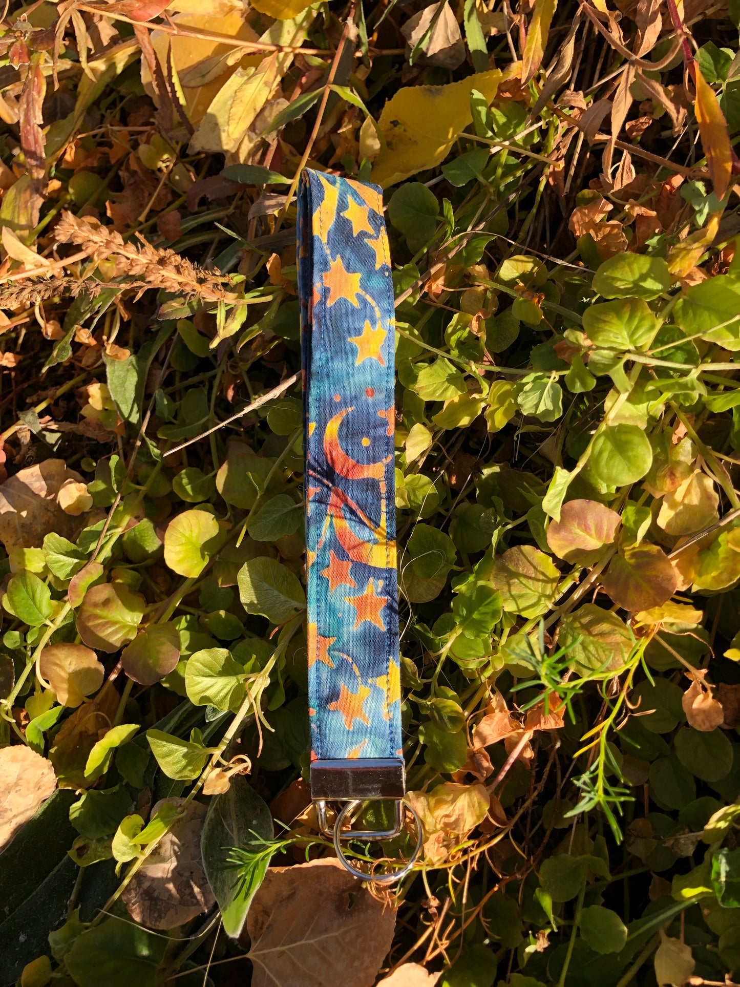 Blue and Gold Celestial Wristlet