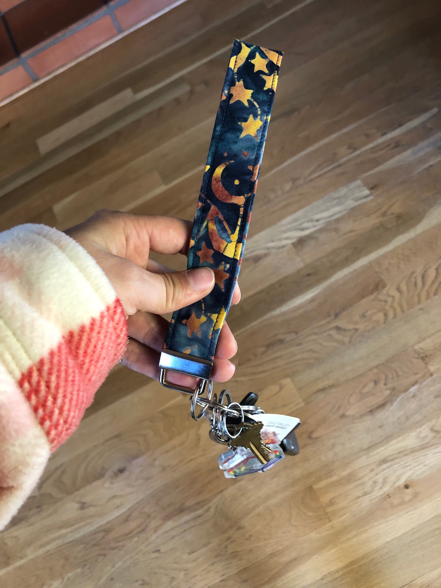 Blue and Gold Celestial Wristlet