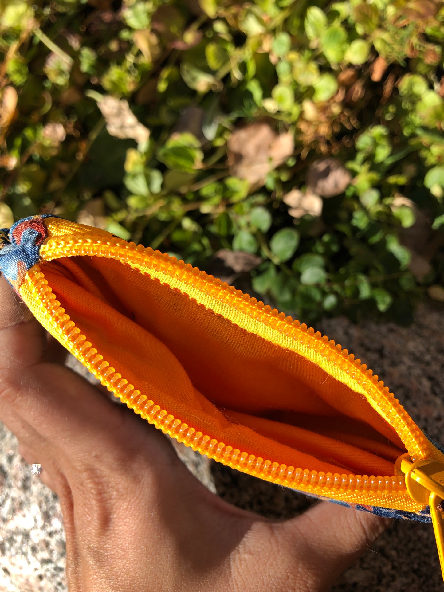 Blue and Gold Celestial Quilted Card Wallet