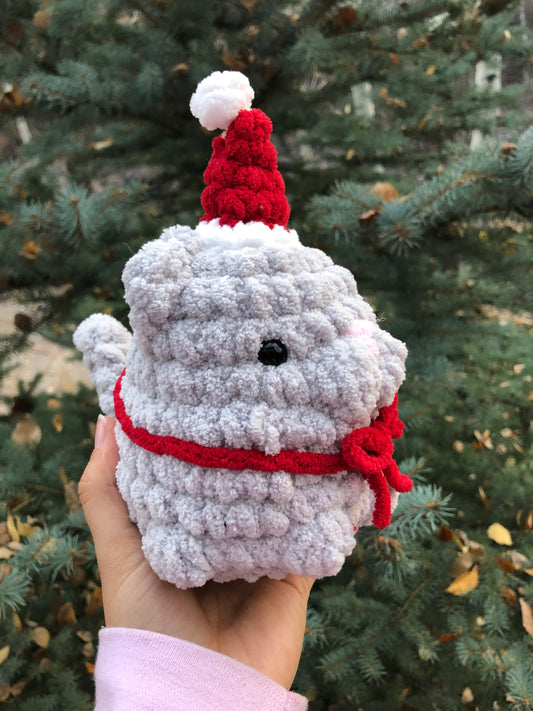 Santa Hat Mini Cat Crochet Plushie
