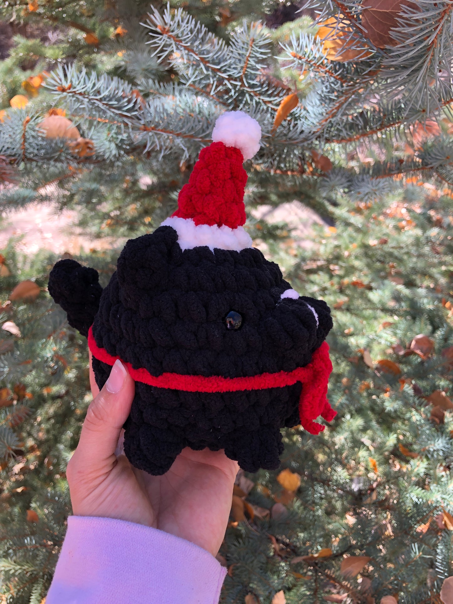 Santa Hat Mini Cat Crochet Plushie