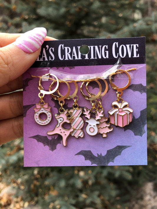 Christmas Themed Stitch Marker Set