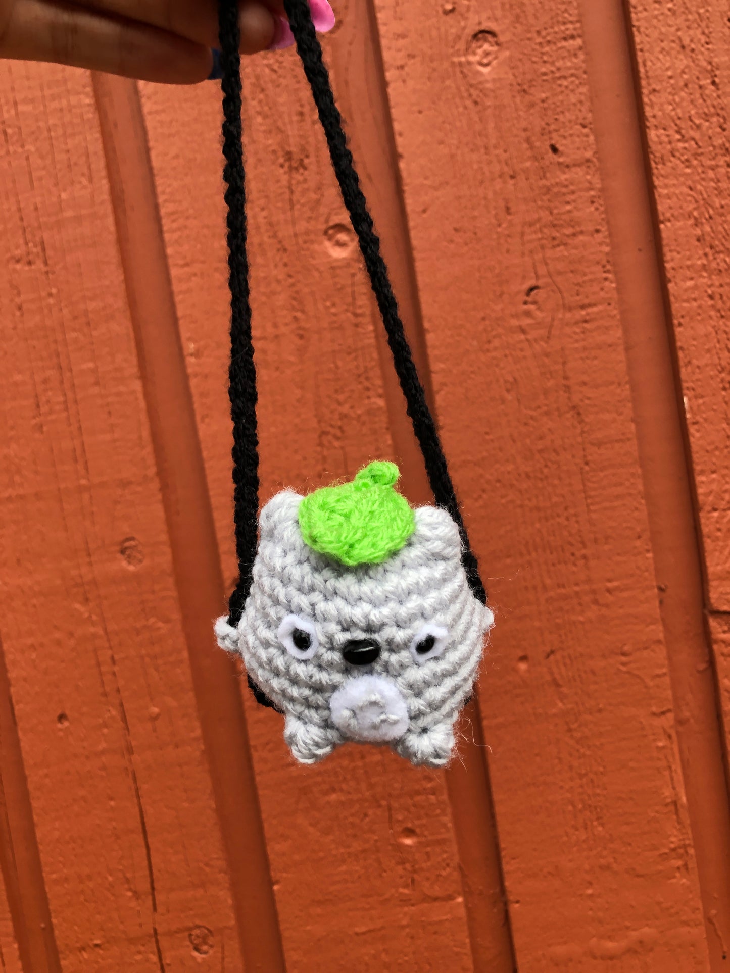 Anime-Inspired Forest Guardian Crochet Car Buddy