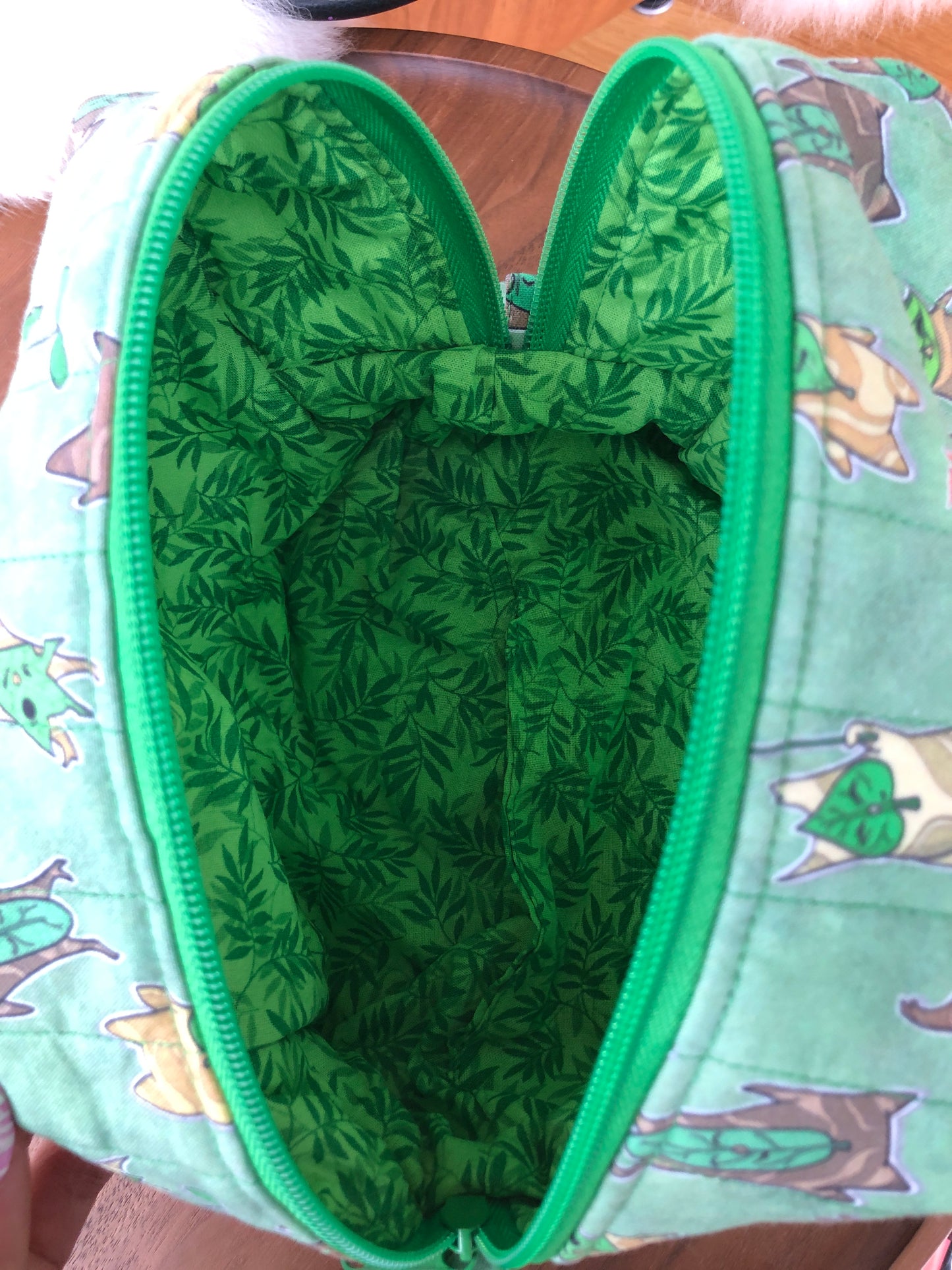 Video Game-Inspired Forest Spirit Quilted Makeup Bag