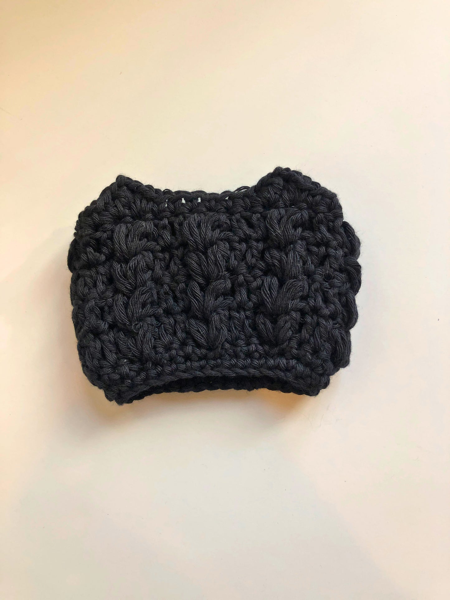 Crochet Cat Ear Cup Cozies - Cotton Cup Coozies - Handmade Cup Sleeves
