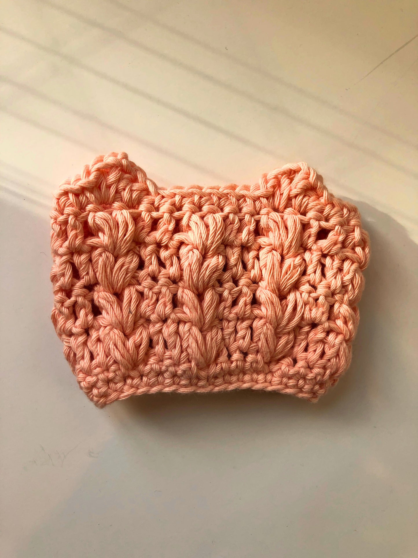 Crochet Cat Ear Cup Cozies - Cotton Cup Coozies - Handmade Cup Sleeves