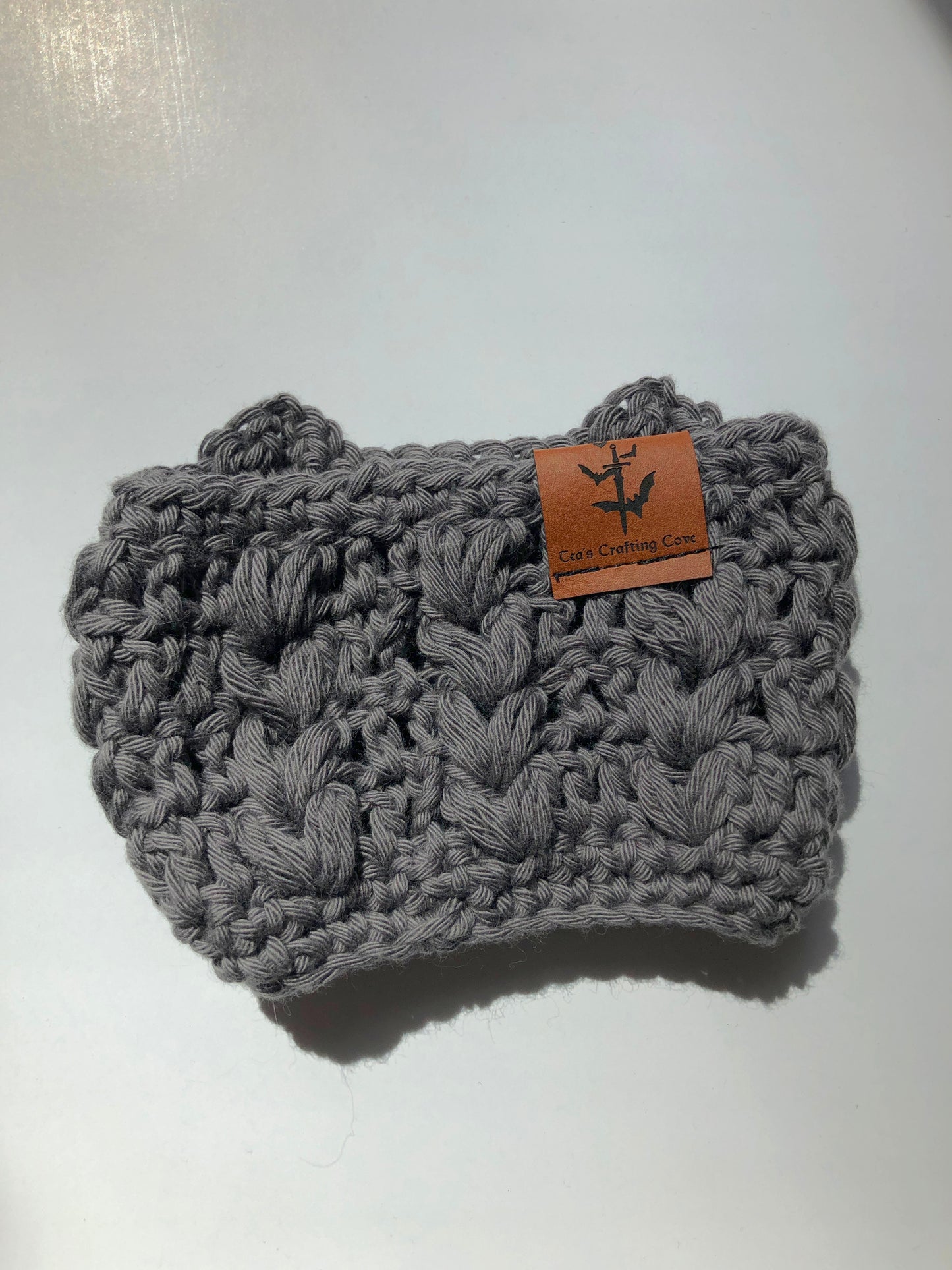 Crochet Cat Ear Cup Cozies - Cotton Cup Coozies - Handmade Cup Sleeves