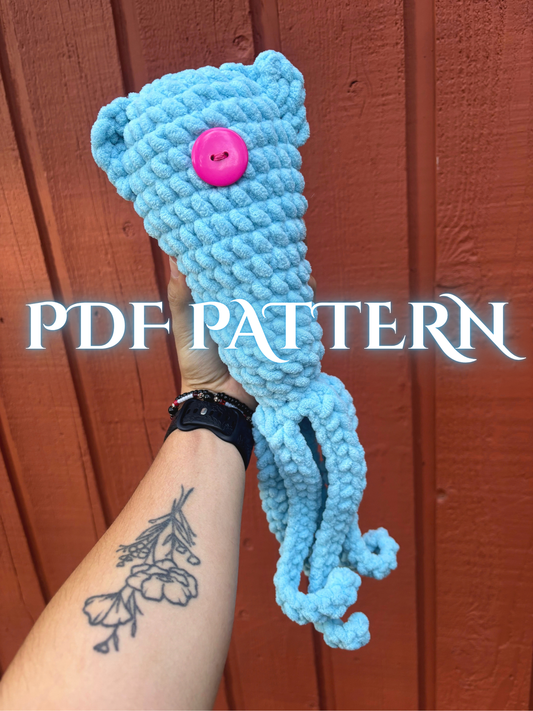 Spooky Button Cat Squid - Beginner Crochet Pattern PDF
