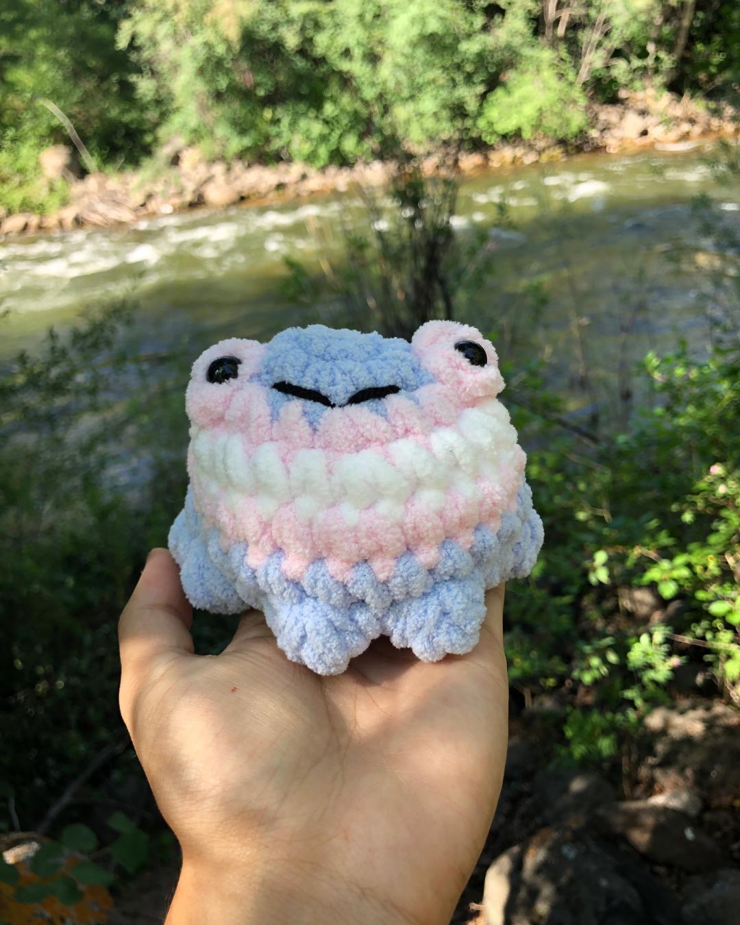 Pride Frog Crochet Plushie
