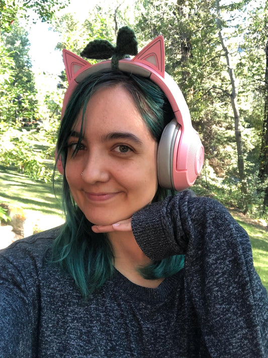 Handmade Crochet Multi-use Headphone Sprout Plant