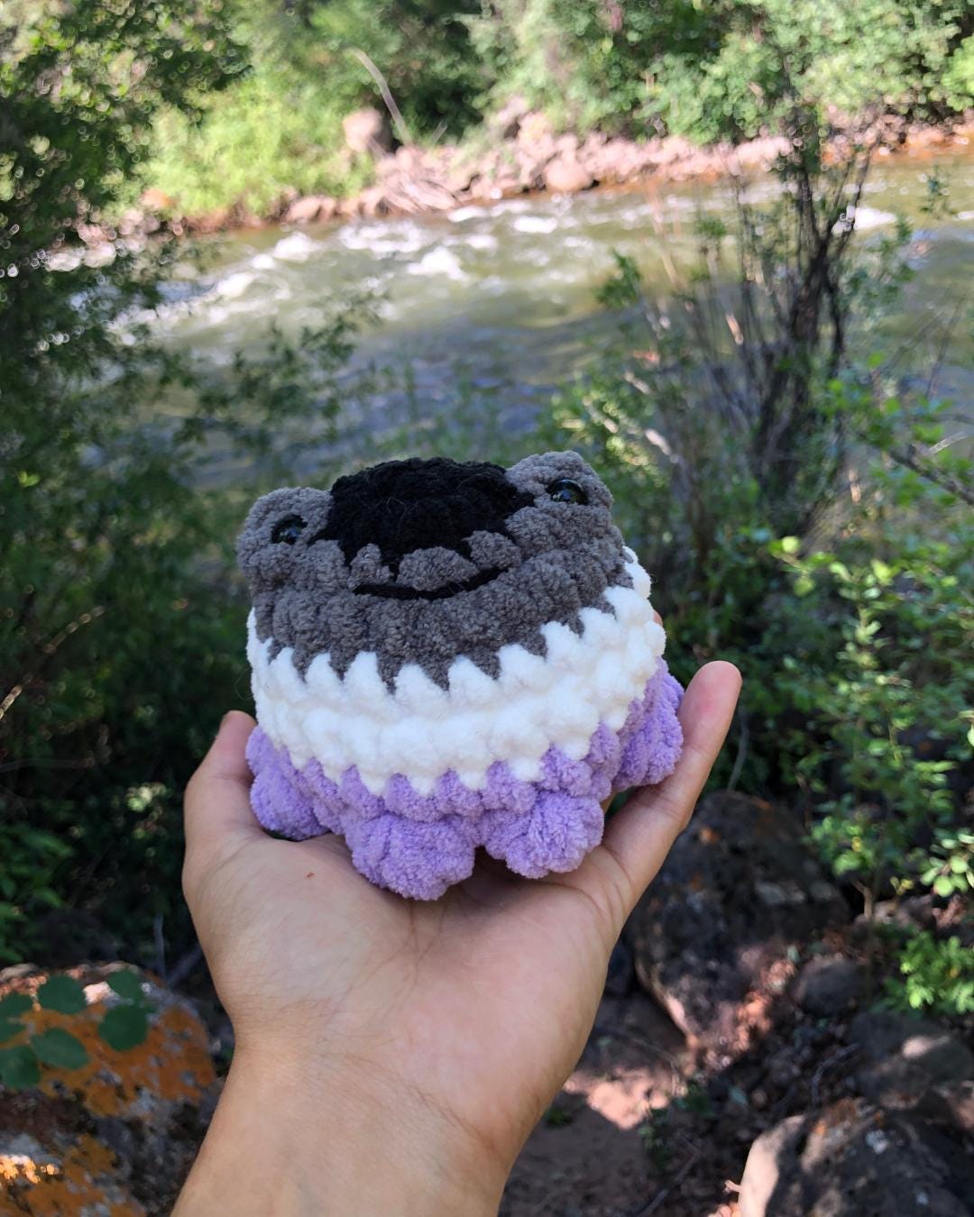 Pride Frog Crochet Plushie