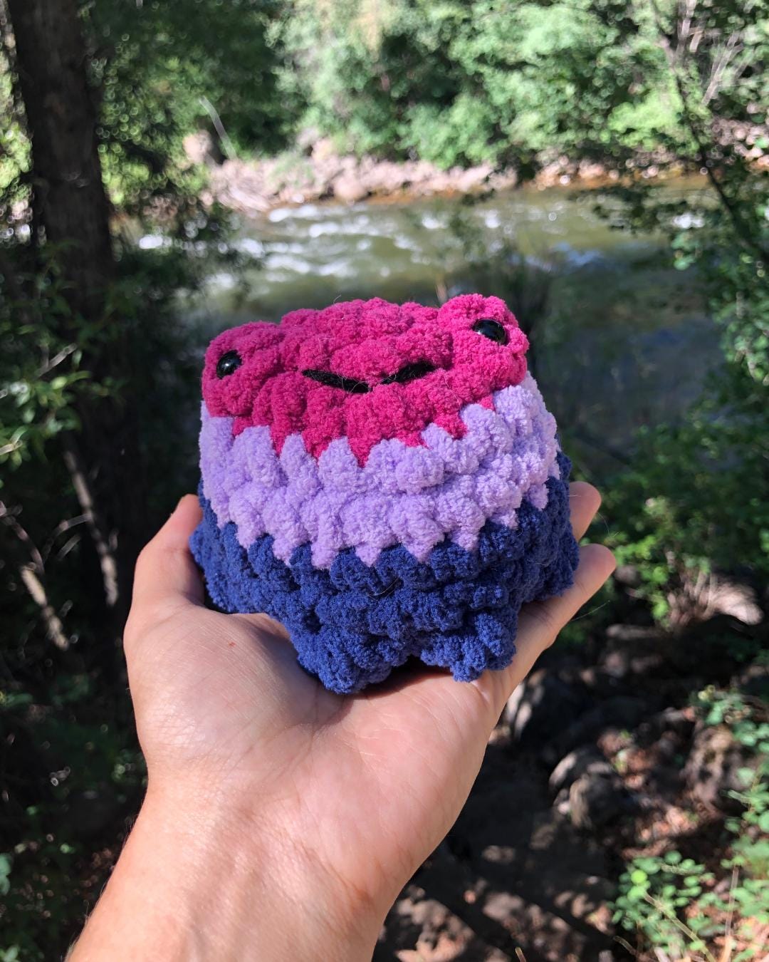 Pride Frog Crochet Plushie