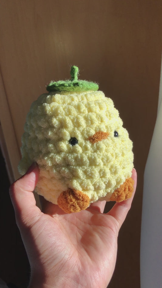 Anime-Inspired Spa Duck Spirit Crochet Plushie